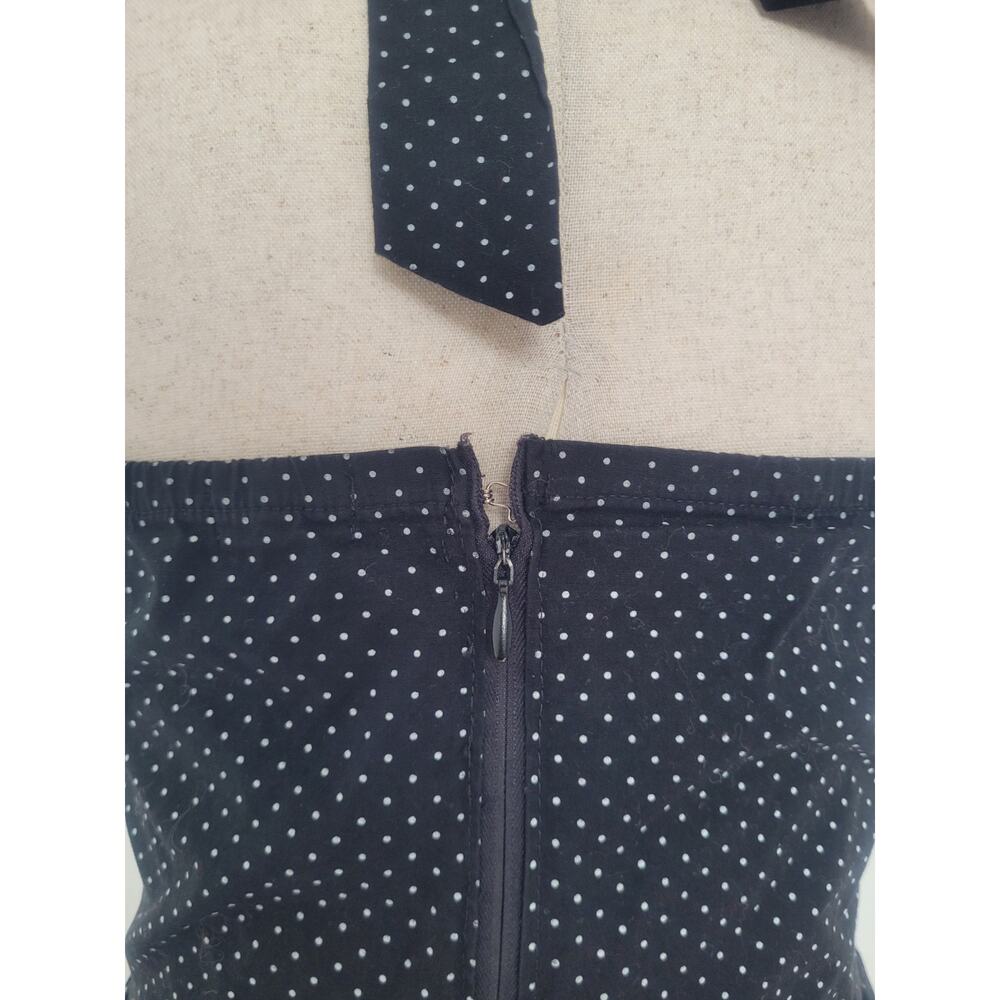 Y2k Ruby Rox Polka Dot Button Halter Mini Dress S… - image 4